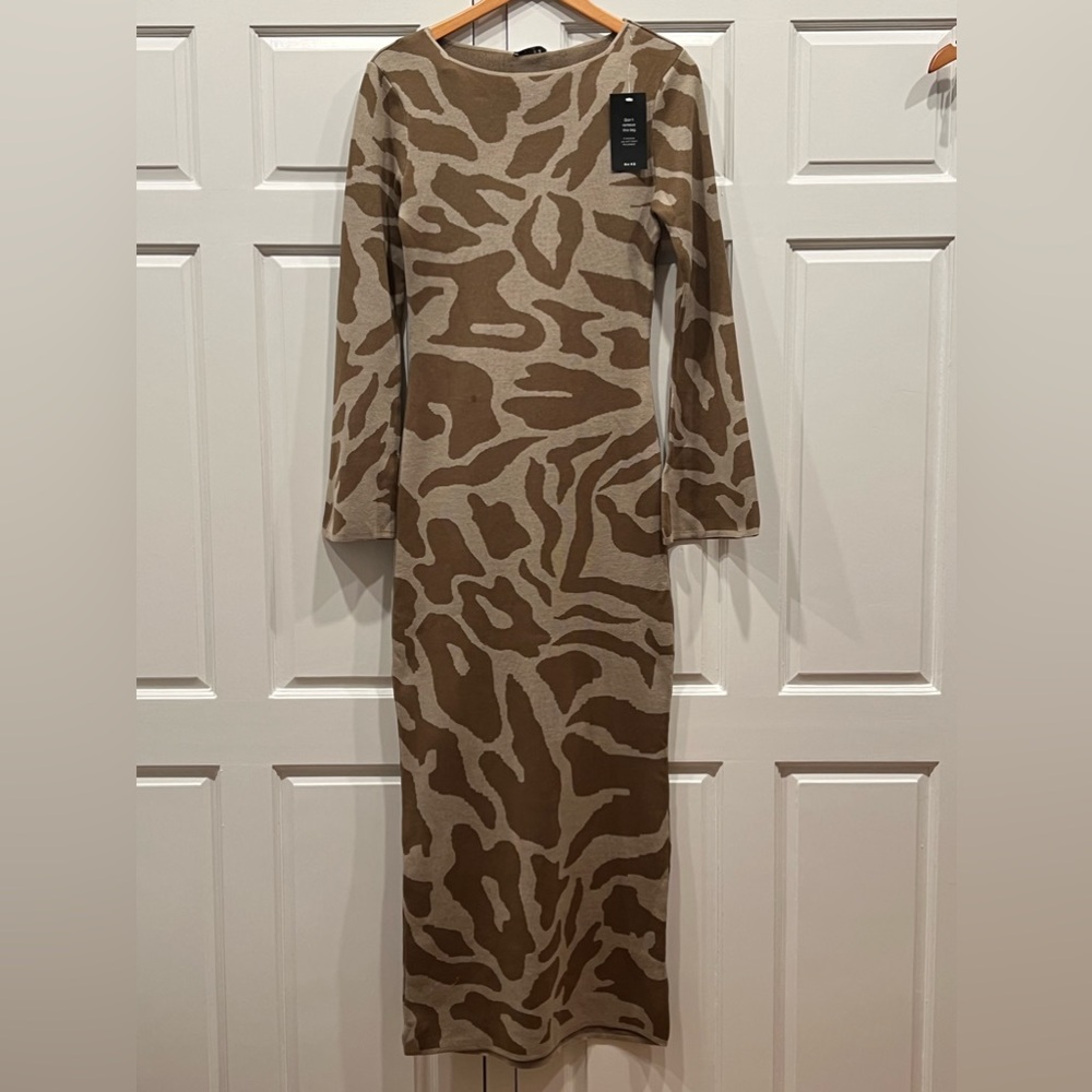 Wide Sleeve Knitted Maxi Dress